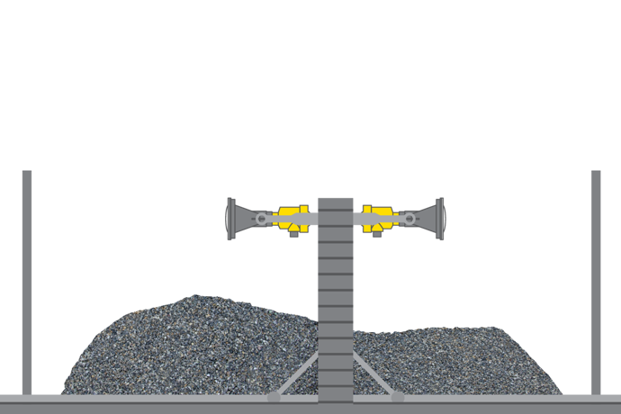 Detecting the position of the stacker in the blending bed