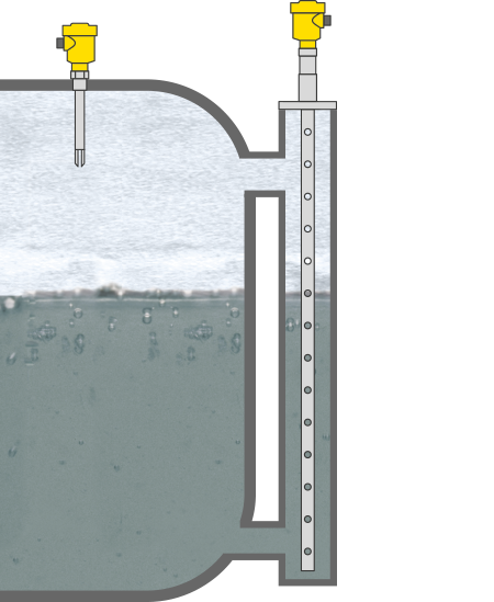 Level measurement and point level detection in the ammonia tank