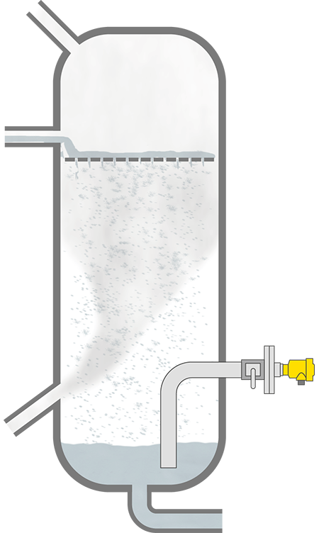 Level measurement in the stripper