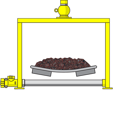 Mass flow measurement on conveyor belts