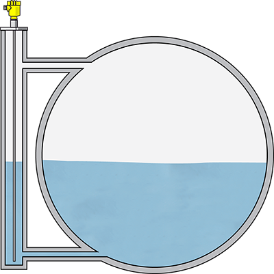 Heating condenser level measurement 