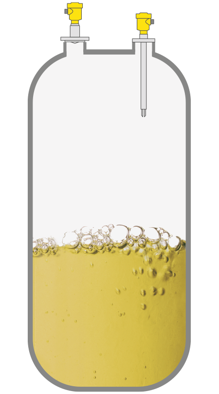 Level measurement and point level detection in storage tanks for additives