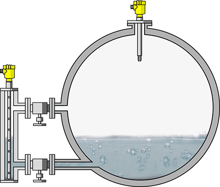 Level measurement and point level detection in the anhydrous ammonia storage tank