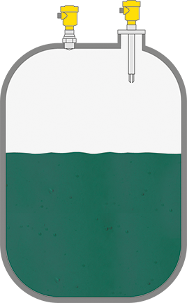 Level measurement and point level detection of holding tanks