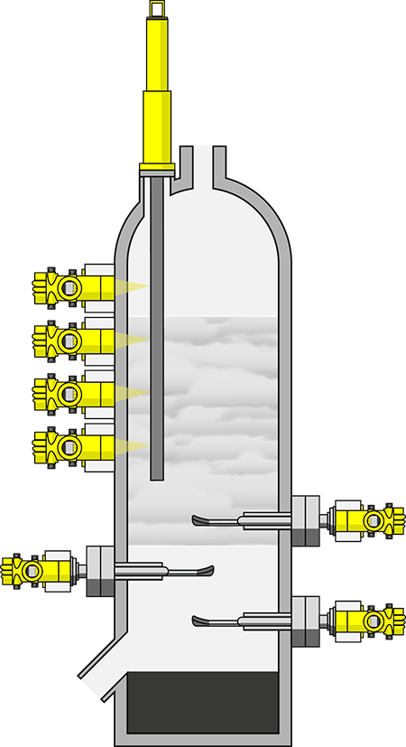 Density measurement in the hydrocracker
