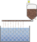 Aquaculture tank feeder level measurement point level detection