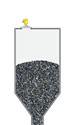 Level measurement in buffer and production silos