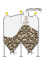 Level measurement and point level detection in large storage silos