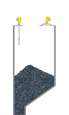 Niveaumeting en niveaudetectie in de silo voor verwerkingsklare asfaltmix