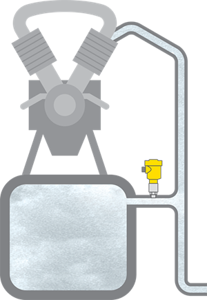 Misura di pressione nell'impianto compressore