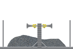 Detecting the position of the stacker in the blending bed