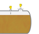 Level measurement and point level detection in tanks for liquid fuels