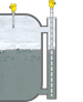 Level measurement and point level detection in the ammonia tank