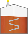 Level measurement in the coupling vessel