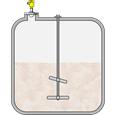 Level measurement in a dissolving tank