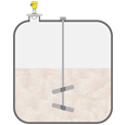 Level measurement in a dissolving tank