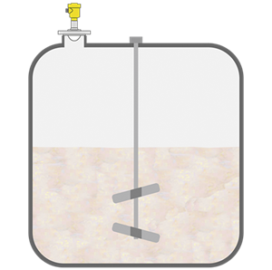 Level measurement in a dissolving tank