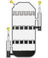 Mesure de niveau et de pression dans la distillation de produits de base