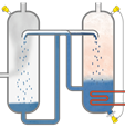 Mesure de niveau et de pression dans l'épurateur de gaz