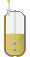 Level measurement in a reactor