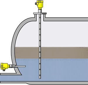 Level measurement and point level detection in a separator vessel tank for recovery of raw materials