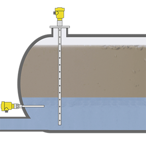 Misura di livello e rilevamento della soglia di livello nel serbatoio di separazione per il recupero di prodotti di base