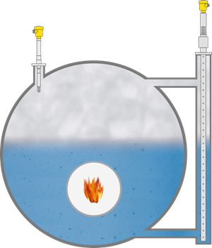 Level measurement and point level detection in process steam generation