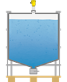 Level measurement of liquids in transport containers