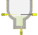 Niveaumeting en niveaudetectie in de reactor bij de destillatie van ureum 