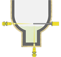 Level measurement and point level detection in the reactor during the distillation of urea