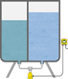 Differential pressure measurement in an osmosis filter