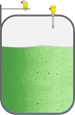Level measurement and point level detection in flocculant storage tanks
