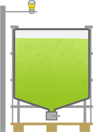 Level measurement in IBC containers