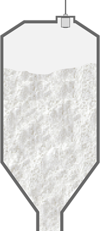 Mesure de niveau dans un silo de chaux