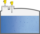 Level and point level measurement in water storage tanks