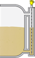 Level measurement in the feed tank