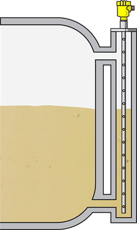 Level measurement in the feed tank