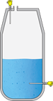 Level detection in a feed water receiving tank 