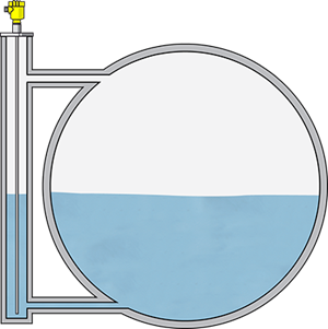 Heating condenser level measurement
