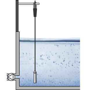 Cooling tower basin level measurement