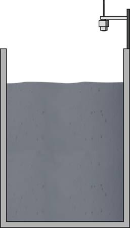 Cooling tower basin level measurement