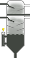 Mesure de niveau d'une colonne de déshydratation