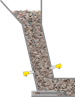 Detection of the level in the feed chute