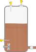 Level measurement and point level detection in an intermediate storage tank