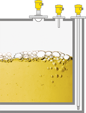 Biriktirme kabında seviye ölçümü ve sınır seviye tespiti