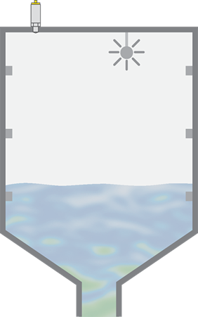 Level measurement in an aroma vessel