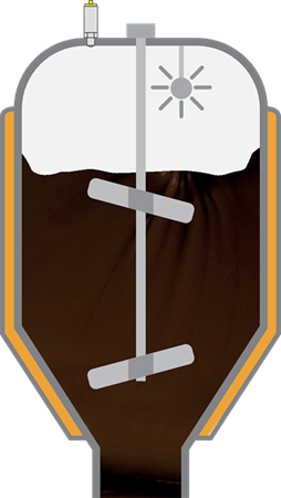 Mesure de niveau dans un réservoir de conditionnement