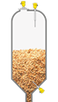 Medición y detección de nivel en silos de cereales