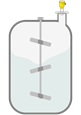 Level measurement in the reaction vessel