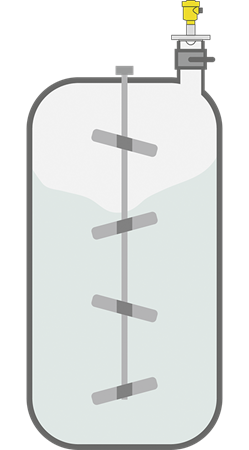 Level measurement during the production of chewing gum base